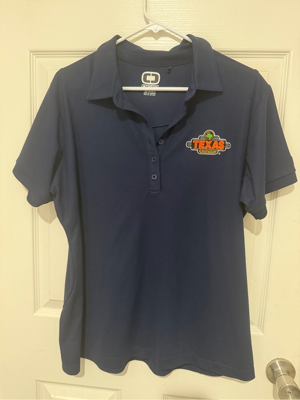 Texas Roadhouse navy polo